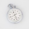 silver and white round analog watch