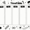 timetable, schedule, chart